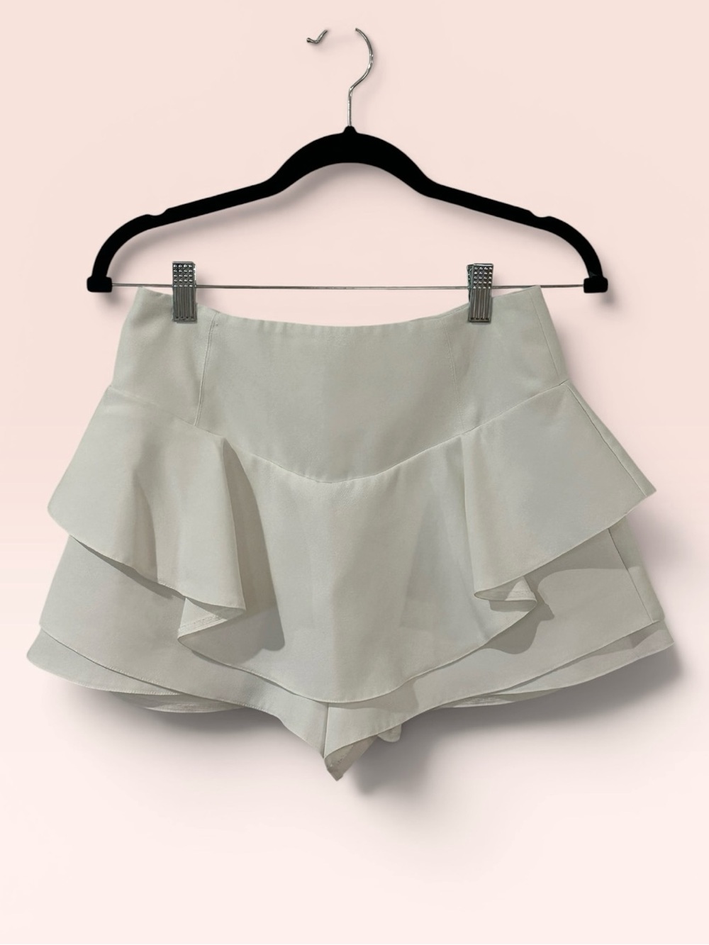 English Factory. White Ruffle Layer Mini Skort. - Picture 5 of 10